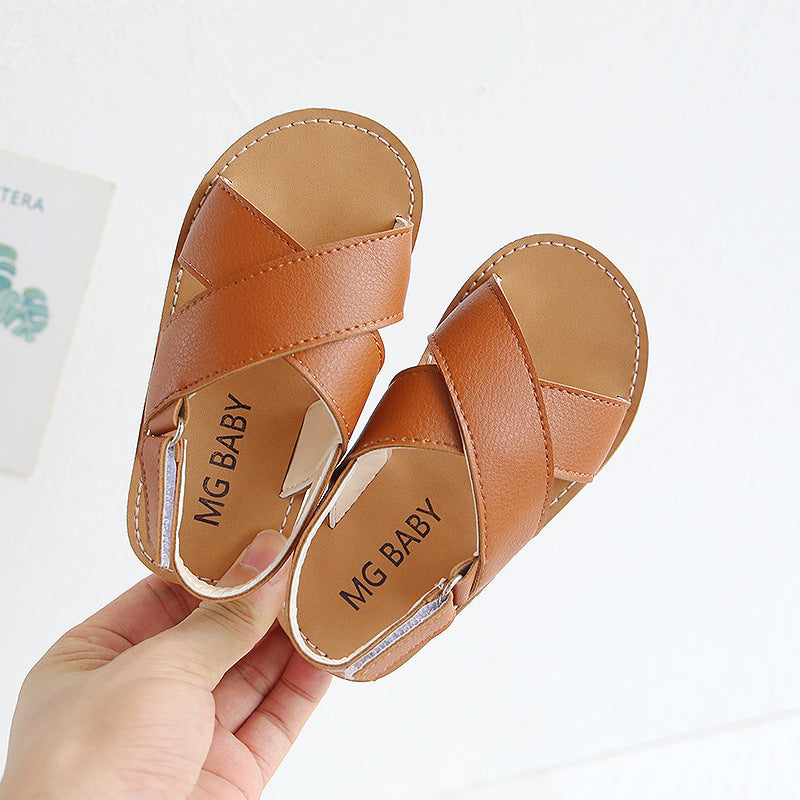 cross slip sandals for boys