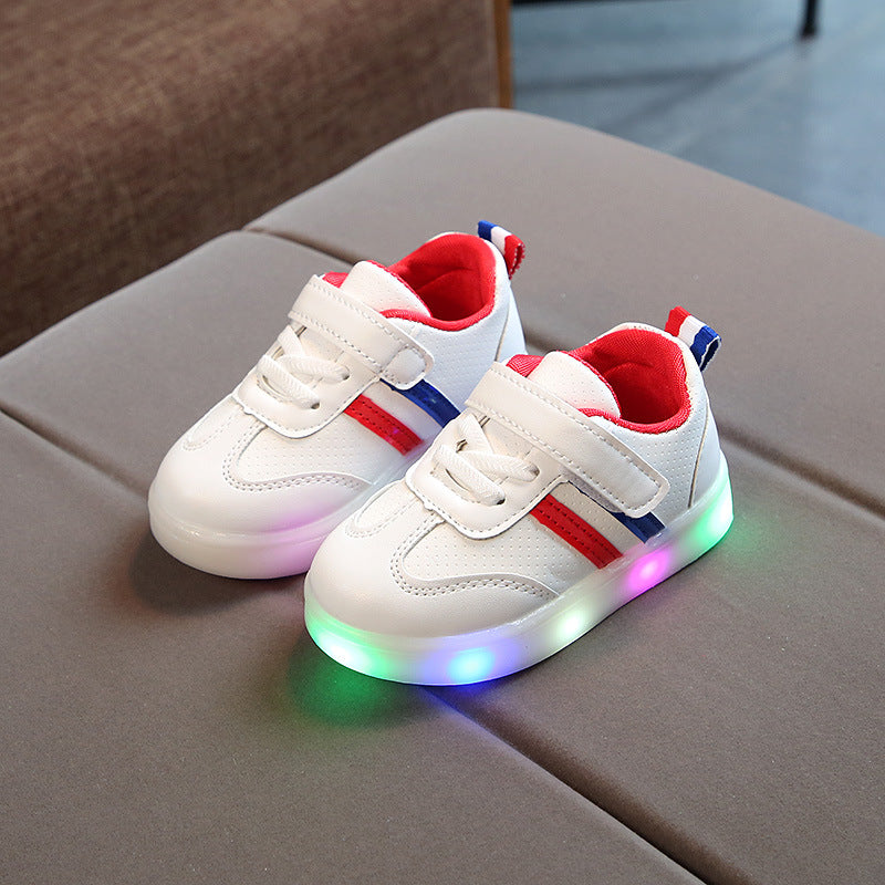 Kimmy White LED Sneakers Shoes for boys