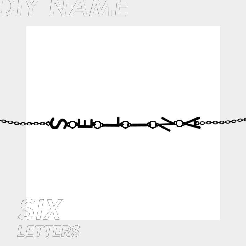 Name Bracelet DIY English Letter Stainless Steel