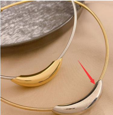 Titanium Steel Necklace Metallic Collar All-match Necklace