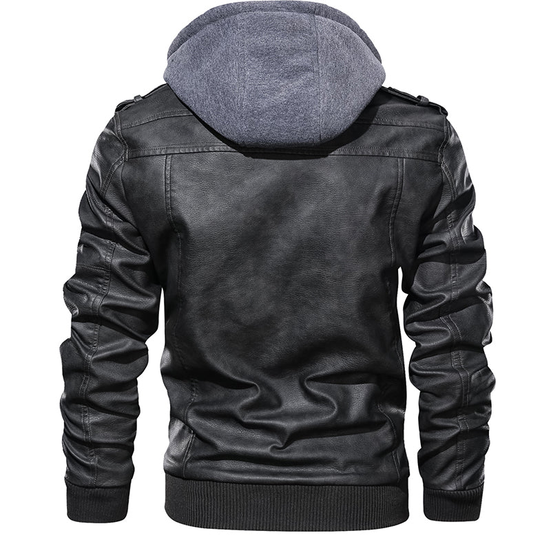 Hooded Leather Jackets For Men