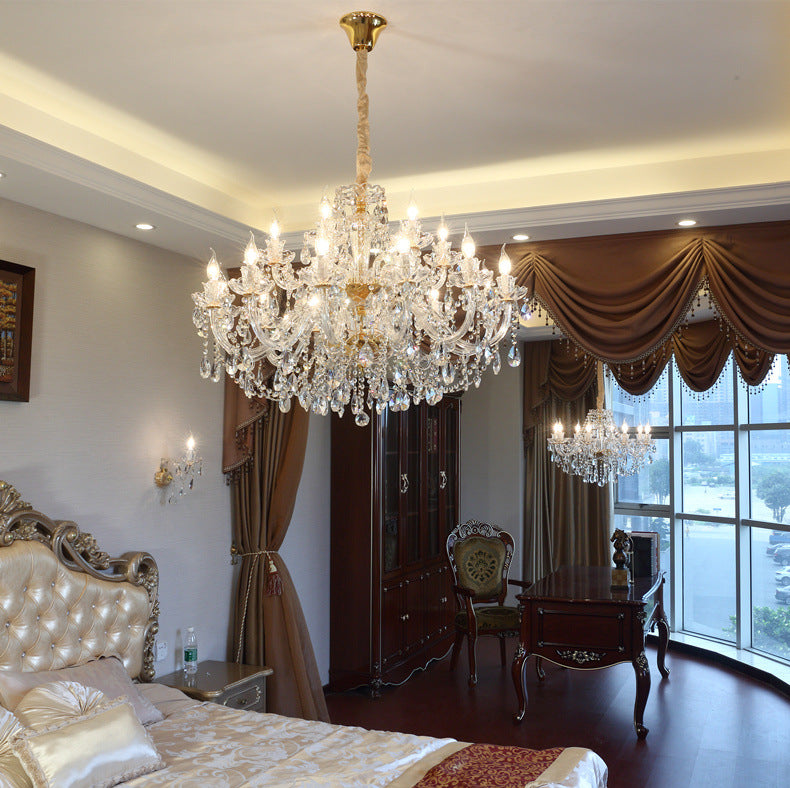 Luxury Crystal Chandelier In Living Room