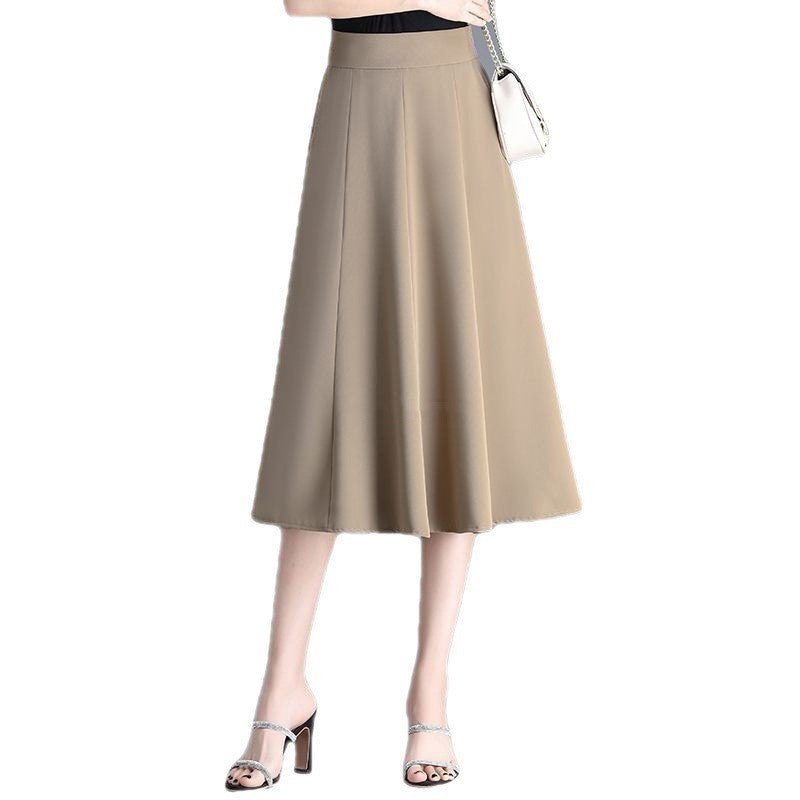 Thin Ice Silk Draping A-Line Small Umbrella Skirt For Women