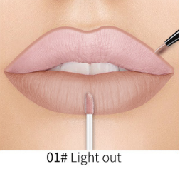 Lip Liner Matte Nonstick Cup Liquid Lipstick Double Lip Gloss Pen