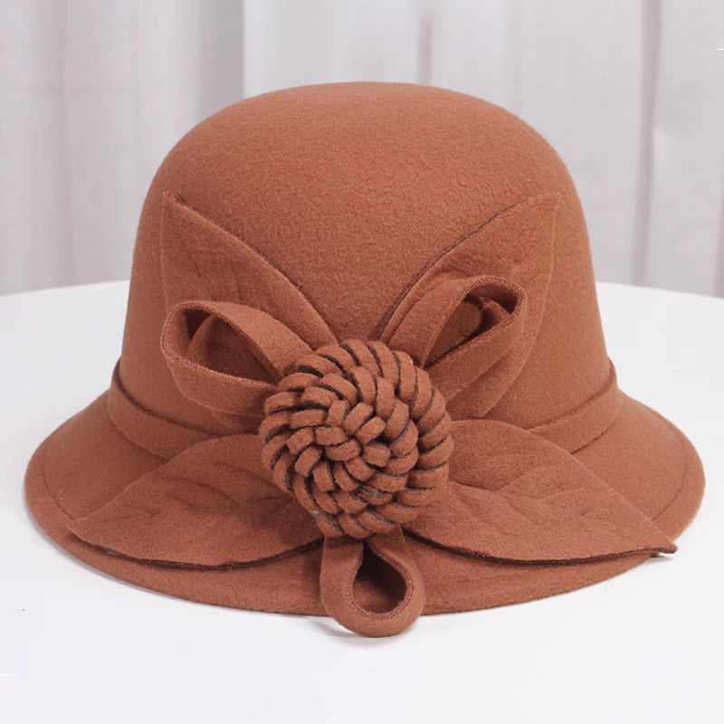 Korean Style Autumn And Winter  Woolen   Fisherman Basin Hat for girls