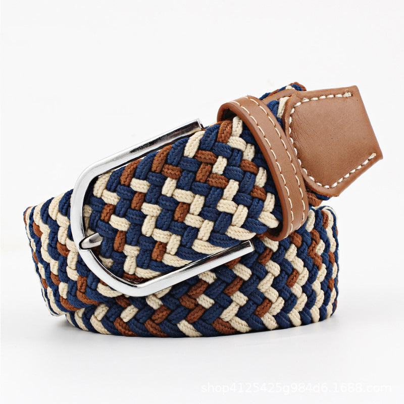 Elastic Woven Belt Corrugated All-match Casual belts for women