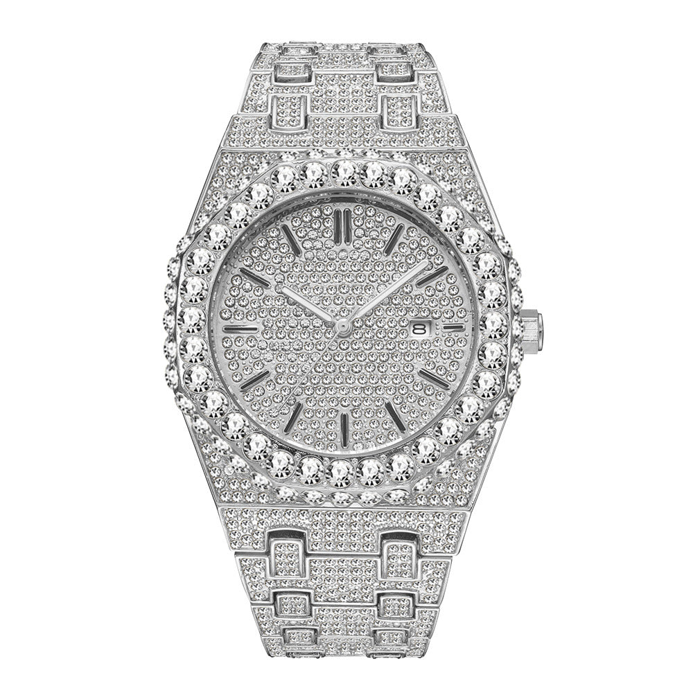 Fashion Starry Diamond Men's Quartz Watch