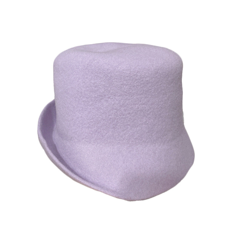 Australian Wool Bucket  Small Warped Edge hat for women