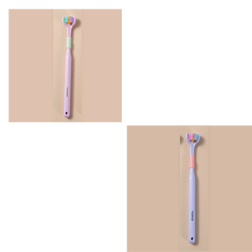 Three-sided Macaron Soft Bristle Toothbrush Care Safety Toothbrush Teeth Deep Cleaning Portable Travel