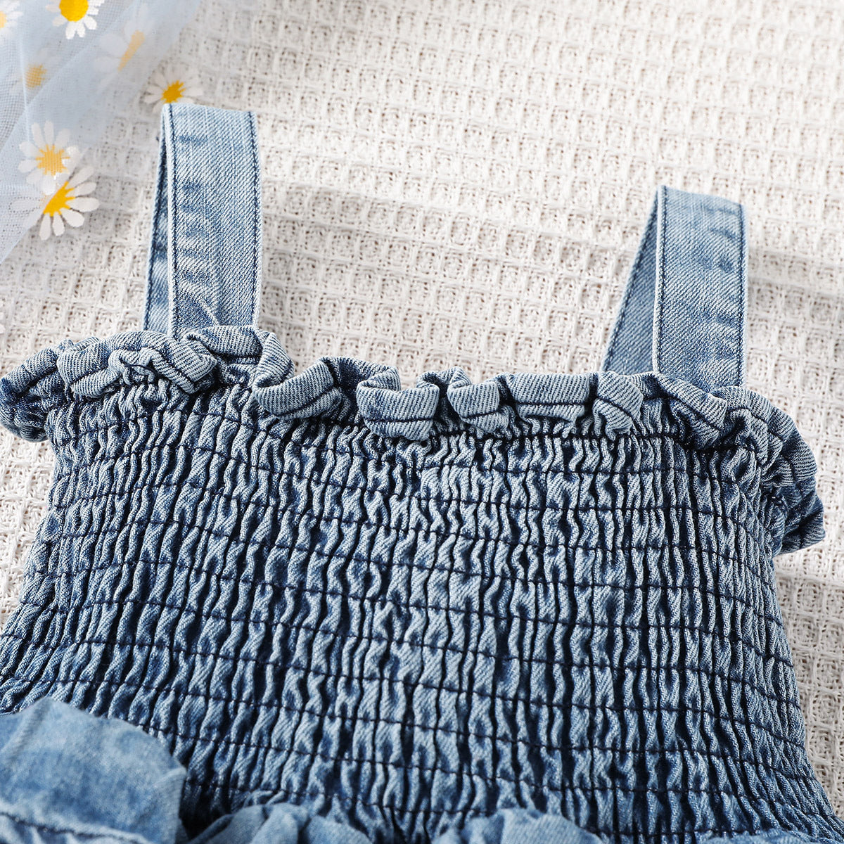 Suspender Denim Rompers for baby