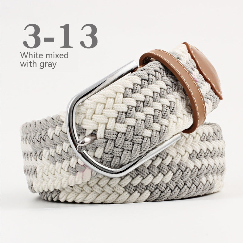 Elastic Woven Belt Corrugated All-match Casual belts for women