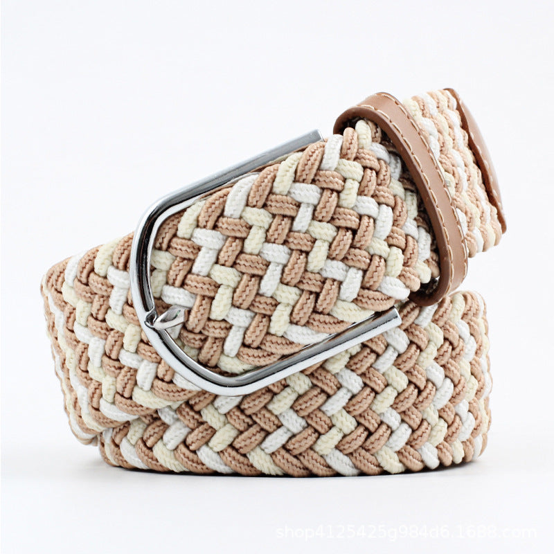 Elastic Woven Belt Corrugated All-match Casual belts for women