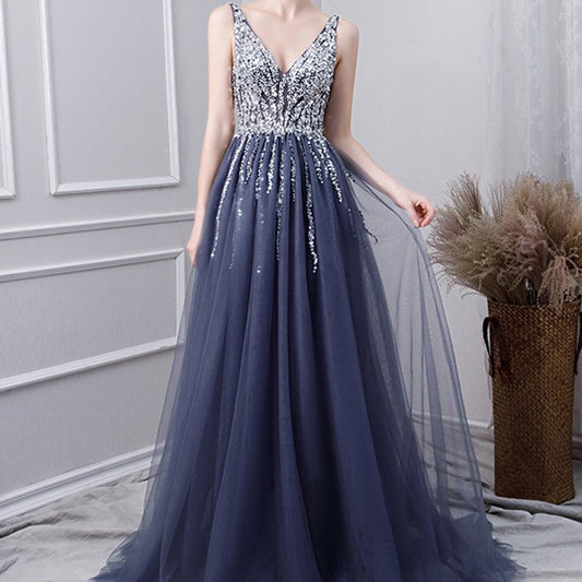 Noble And Elegant Long Annual Conference Host Dress for women