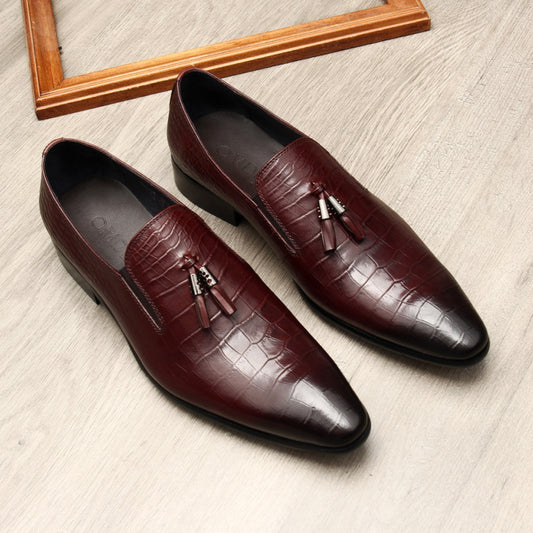 Business Dress Pointed Toe Shoes Genuine Leather for Men