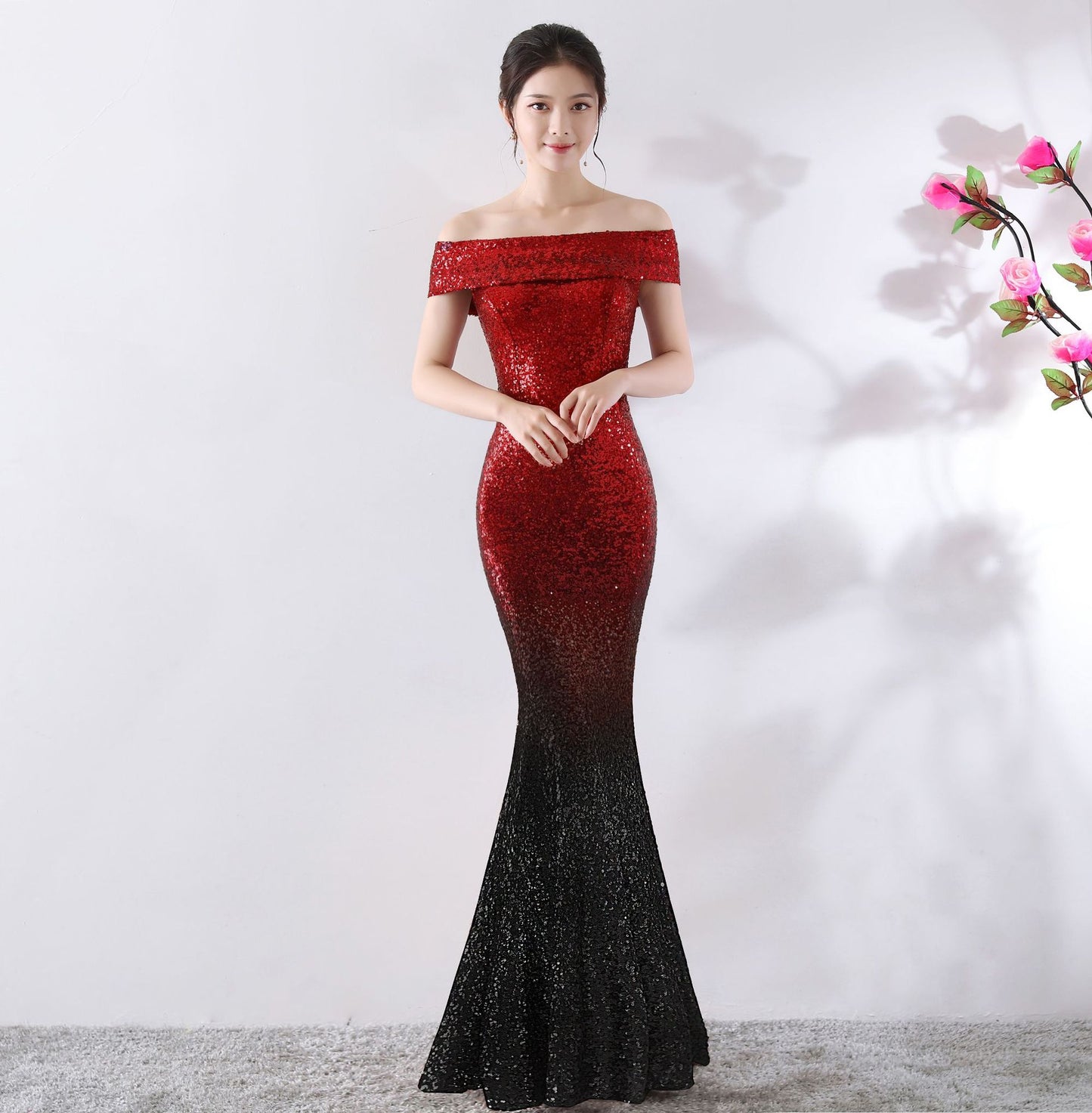 Birthday Party Dress Slimming Host Long Dress for women