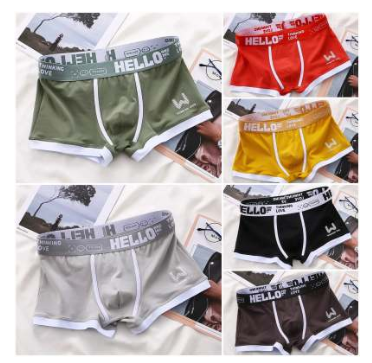 Breathable Contrast Color Boxers For Men