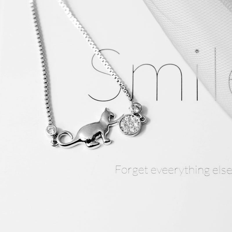 Bracelet Women's Japanese And Korean Ins Style Cat Ball Pendant Simple Cold Style Bracelet Ornament