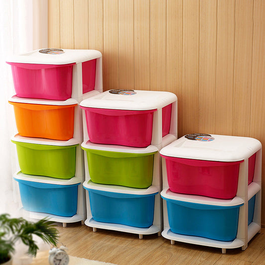 Candy color storage drawer cabinet, plastic finishing cabinet, drawer, wardrobe, underwear, socks, lockers