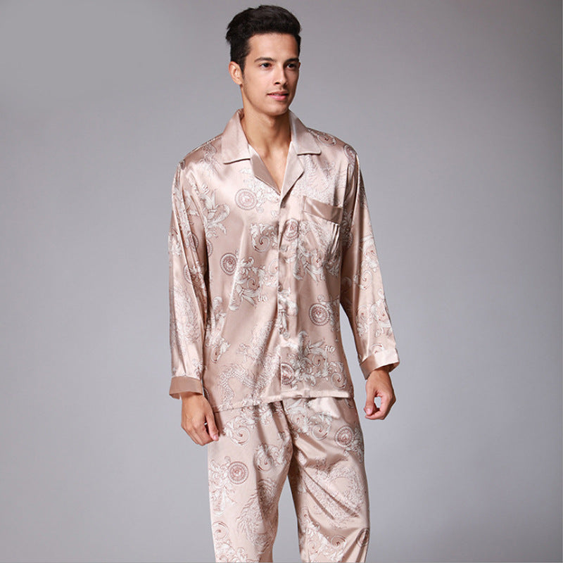 Long Sleeve Pajamas Set For Men