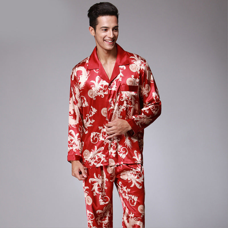 Long Sleeve Pajamas Set For Men