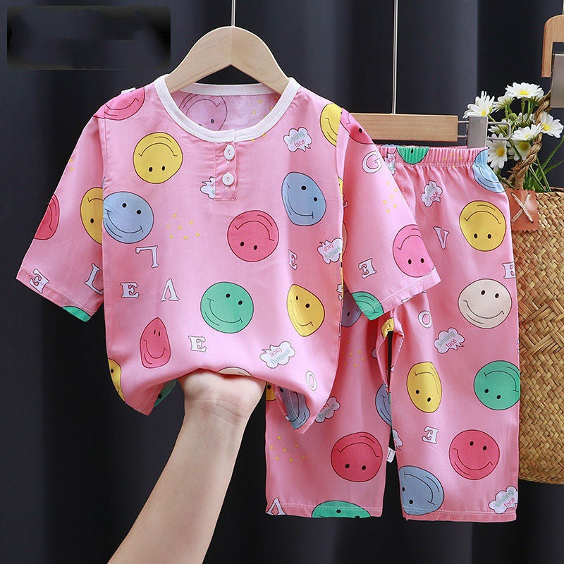Summer  Cotton Silk Air-conditioning dress for babies