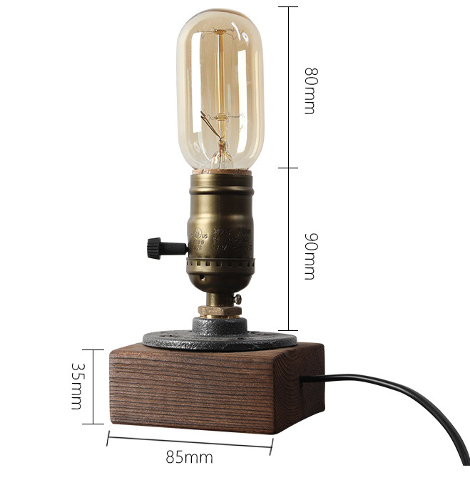 Water pipe table lamp