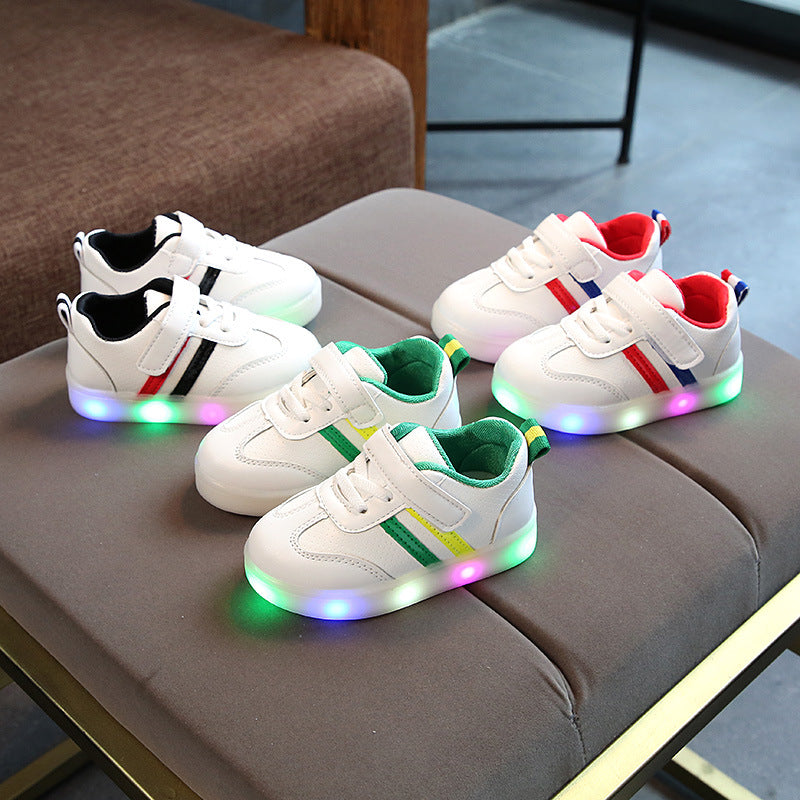 Kimmy White LED Sneakers Shoes for boys