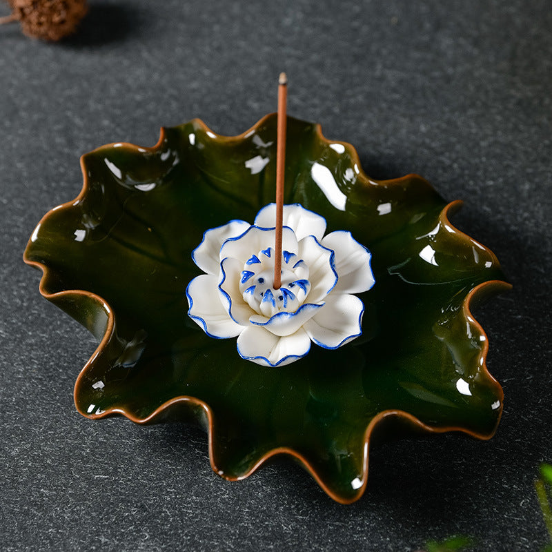 A Variety Of Handmade Lotus Ceramic Incense Plates