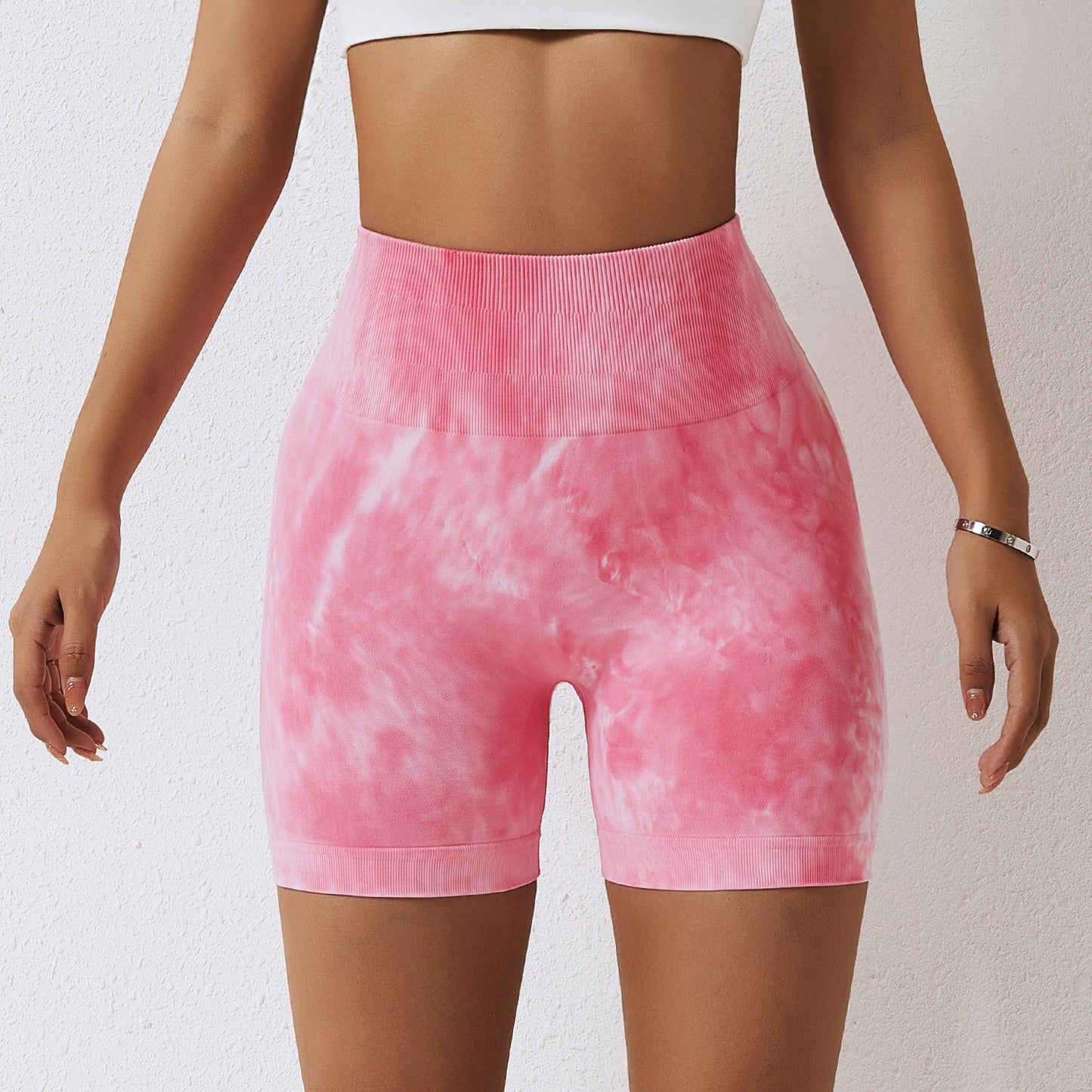 Splash Dyed Seamless Yoga Shorts For Women