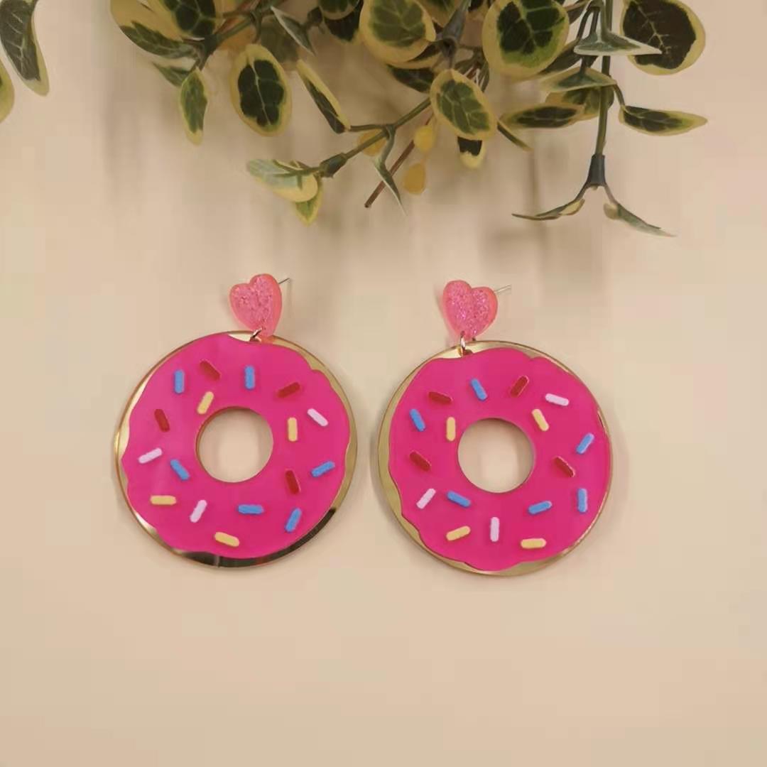 Donut Earrings Girly Cute Large Earrings Earrings