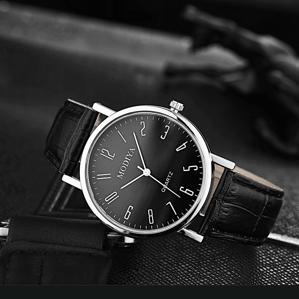 Simple Leather Belt Men's Quartz Watch