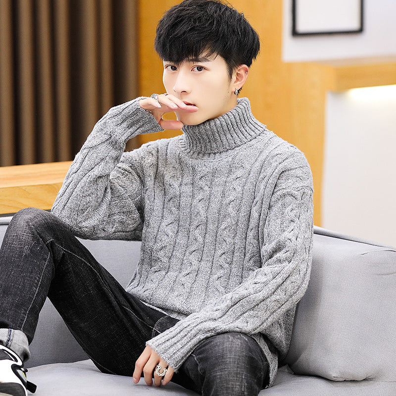 Loose High Neck Sweater For Men