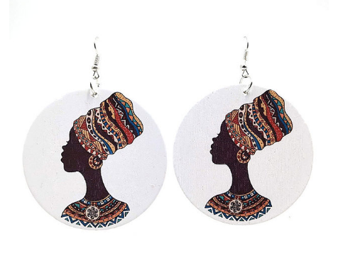 Wood Earrings Print Earrings Earrings