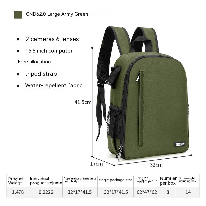 Casual DSLR Camera Bag Solid Color Nylon Camera Bag