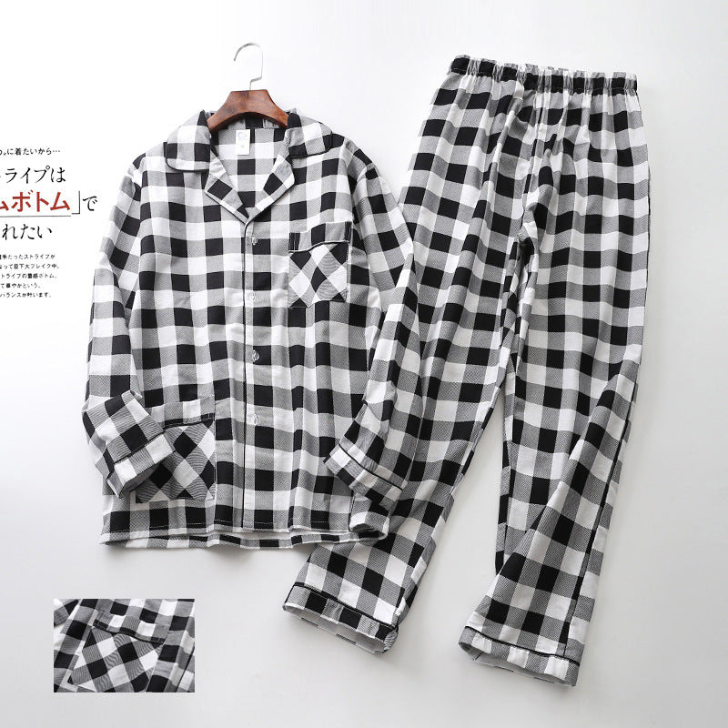 Printed Long-Sleeved Trousers Pajama Sets For Men