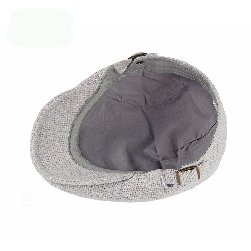 Breathable Cotton And Linen Beret Male British Retro