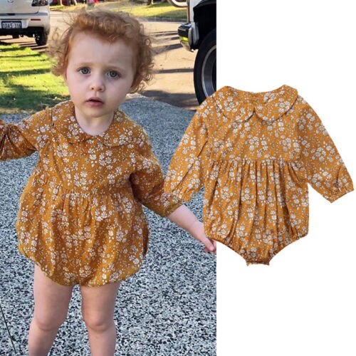 Floral Long Sleeve Rompers for baby