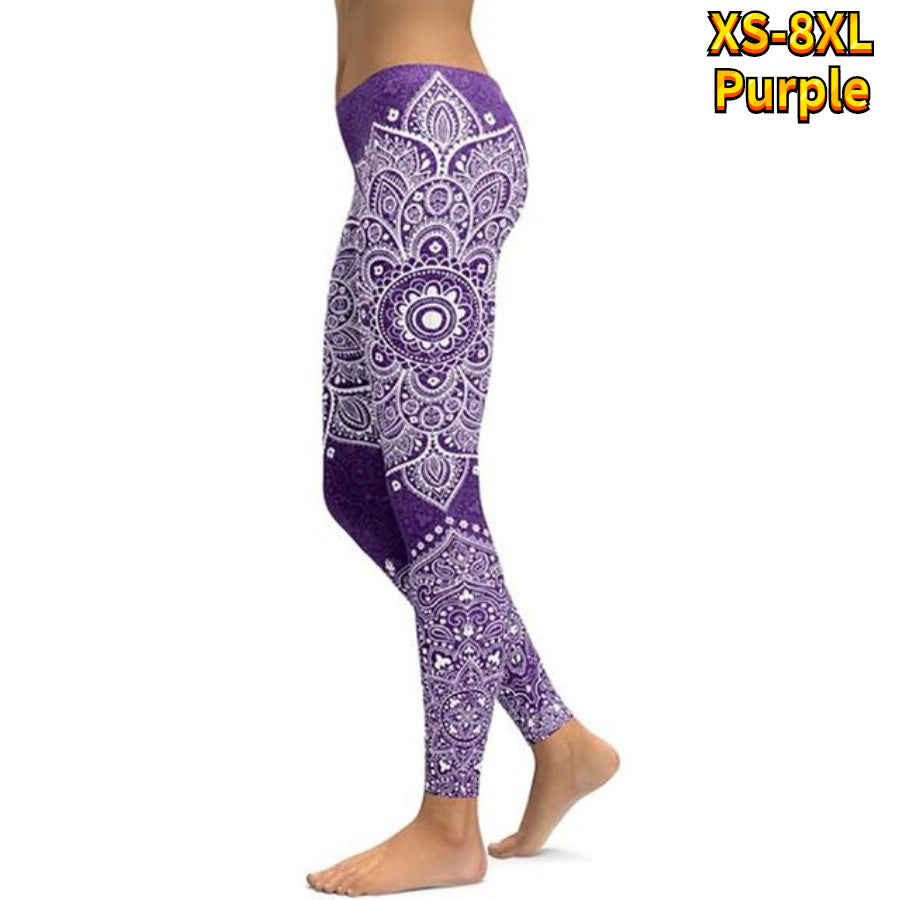 3D Printing High Waist Sexy Hip Yoga Pants For Women