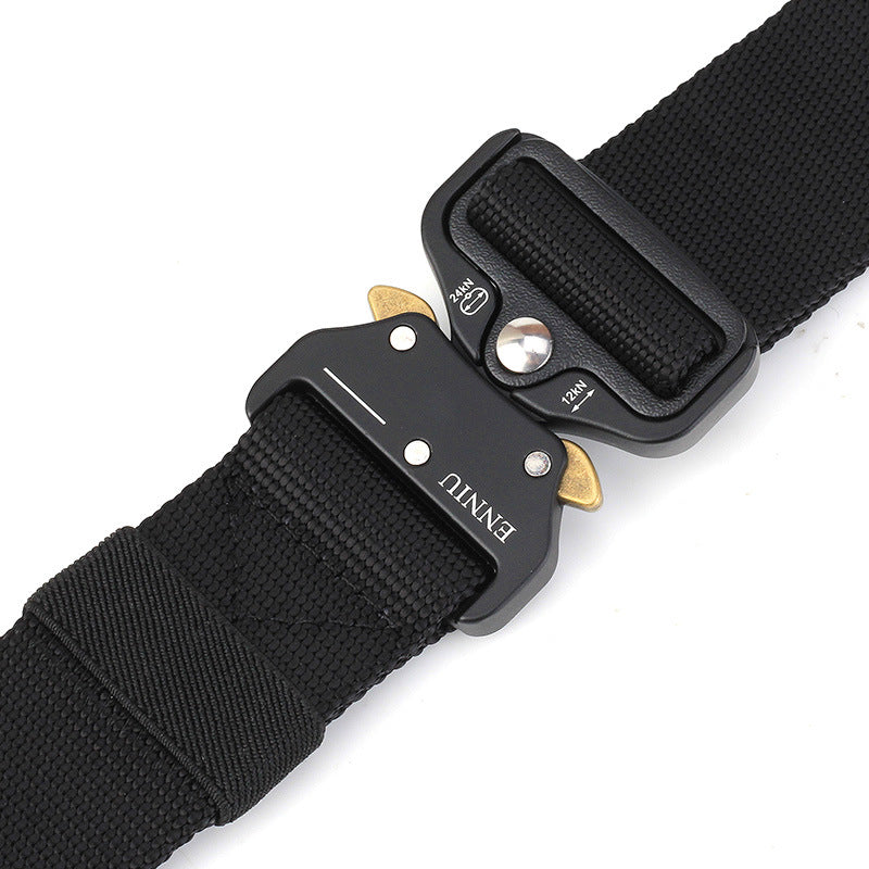 Buckle outdoor safety outer belt quick-drying pure nylon pants belt training belt