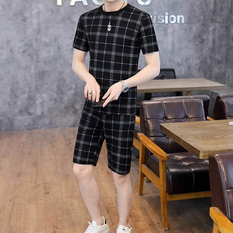 Casual Suit Short-Sleeved Two-Piece Suit For Men