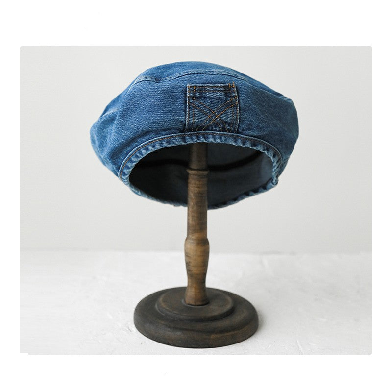 Denim Beret Women's Vintage Painter Hat for women