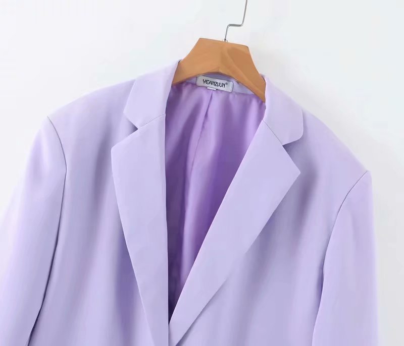 Purple Casual Blazer For Women