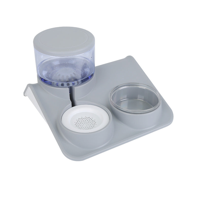 Pet feeder double bowl