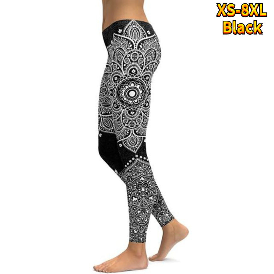 3D Printing High Waist Sexy Hip Yoga Pants For Women