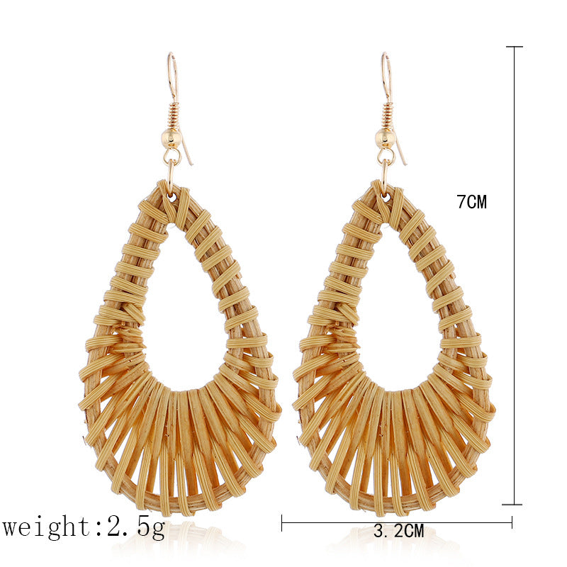 Personalized Rattan Drop Earrings Simple Earrings Earrings