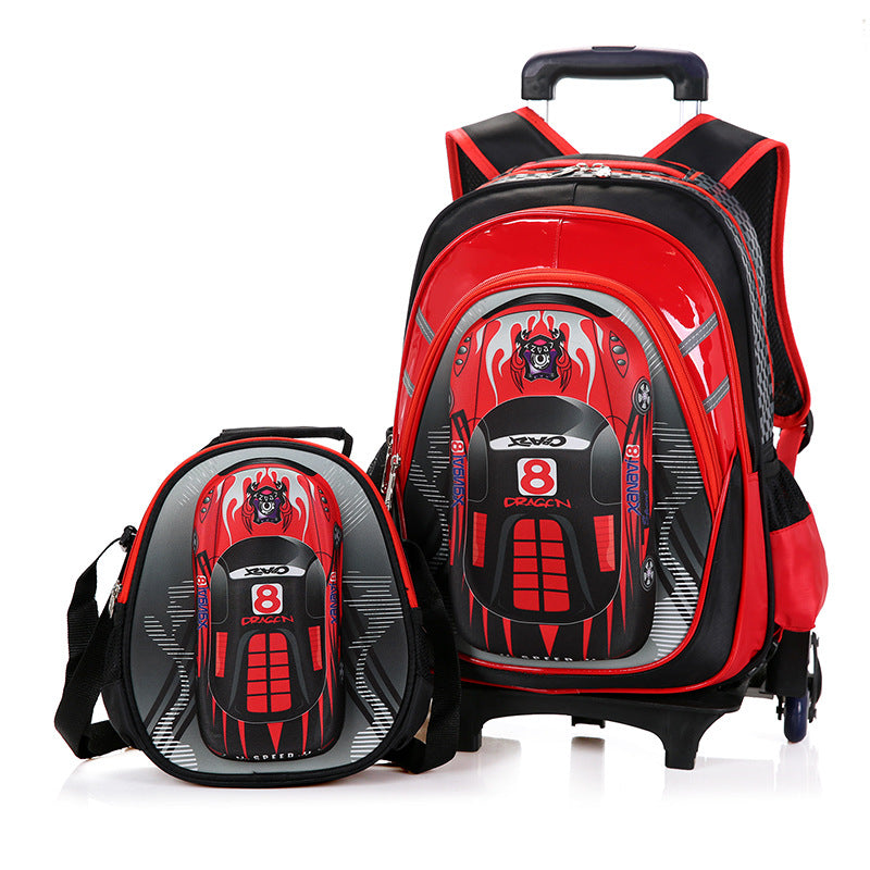 Detachable Trolley Schoolbag for kids