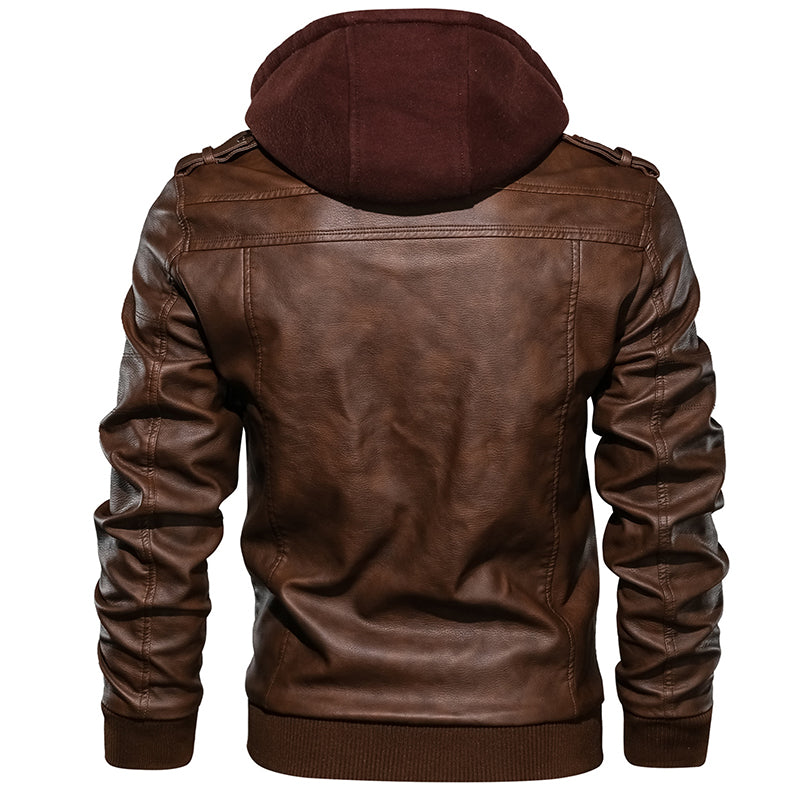 Hooded Leather Jackets For Men