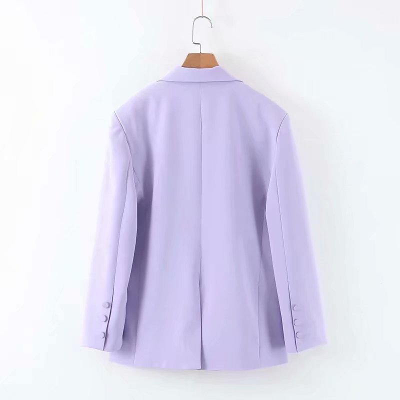 Purple Casual Blazer For Women