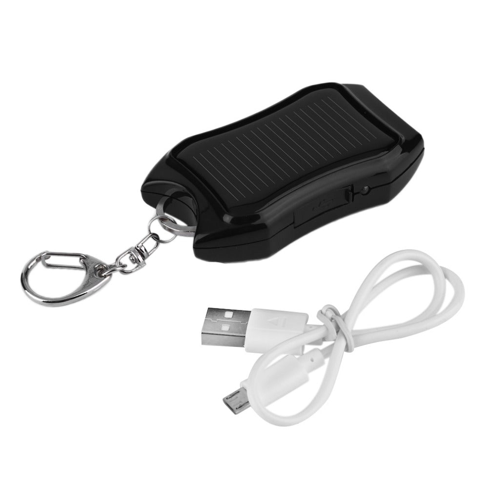 Solar Mobile Phone Power Bank  Flashlight Keychain Power