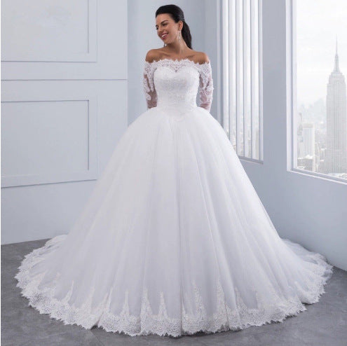 Wedding Lace Large Tail dress for women